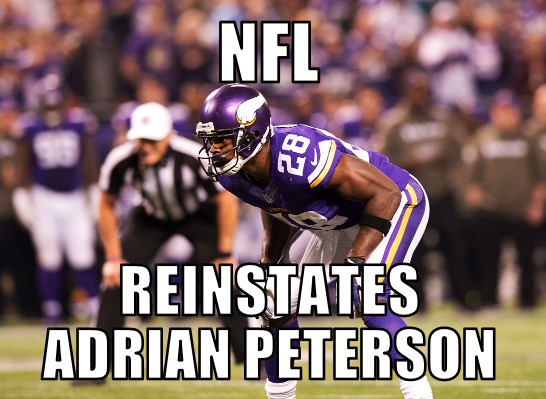NFL Reinstates Adrian Peterson
