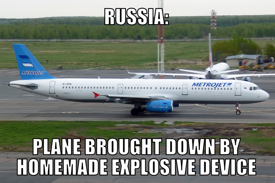 Russia: jet brought down by explosive