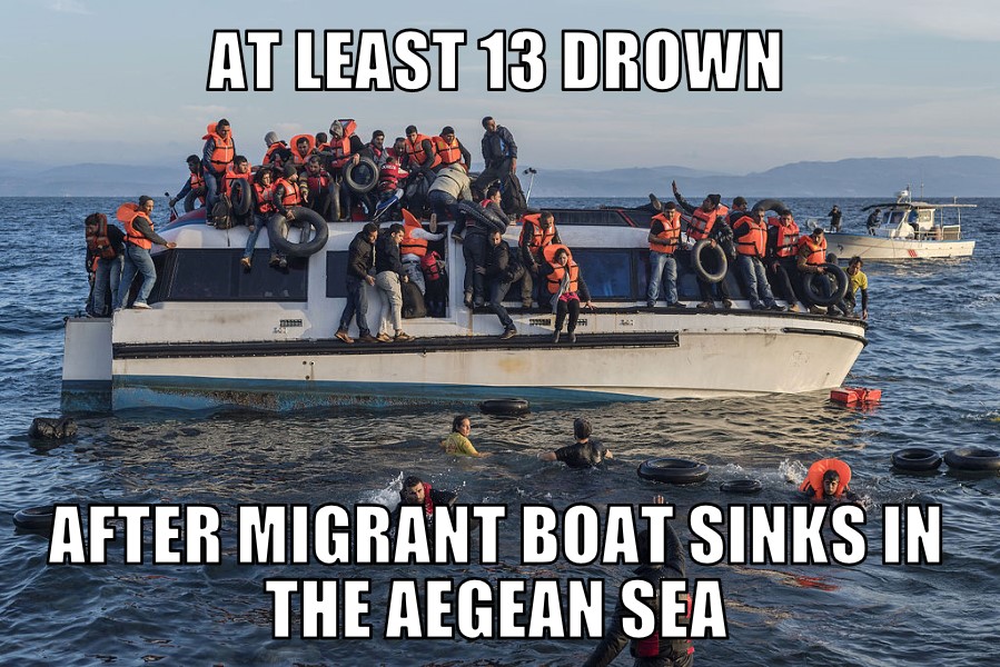 Aegean migrants drown