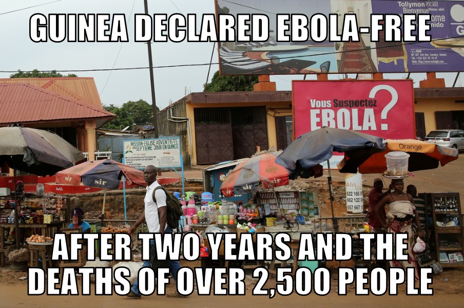 Guinea Ebola-free