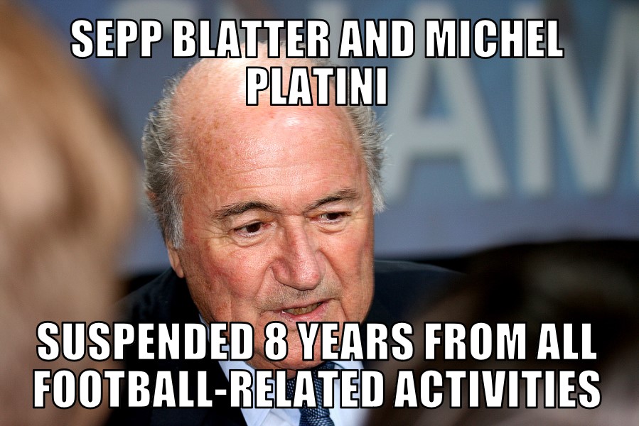 Blatter, Platini suspended