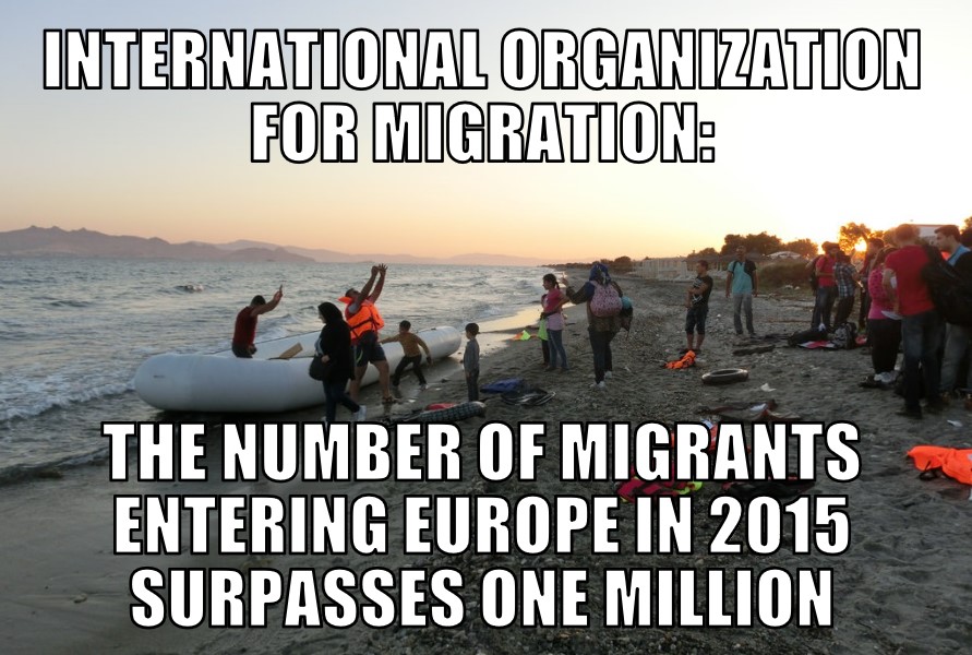 Europe migrants pass one million