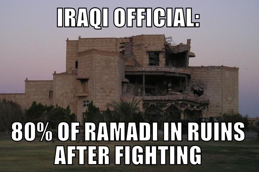 Ramadi in ruins