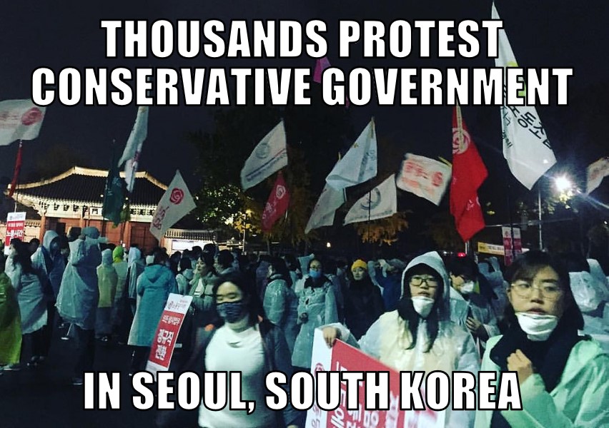 Seoul, South Korea protests
