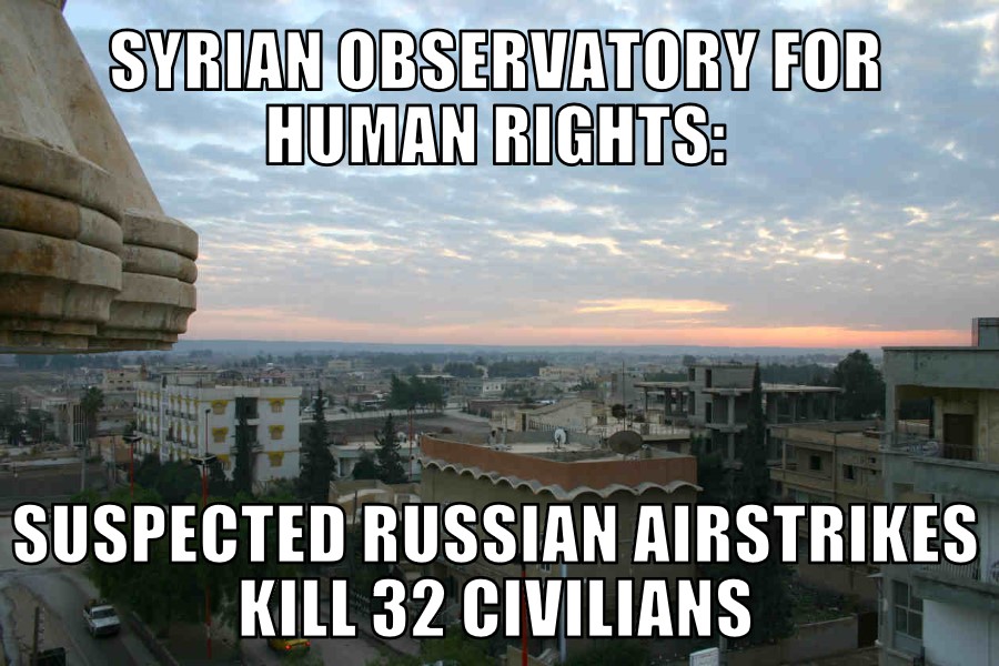 Suspected Russian airstrikes kill 32 civilians