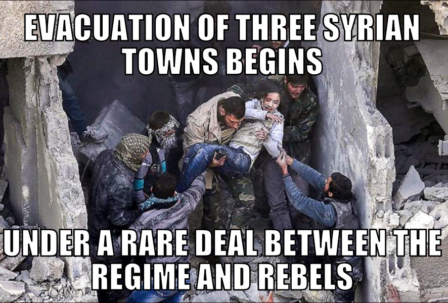 Evacuation of 3 Syrian towns begins