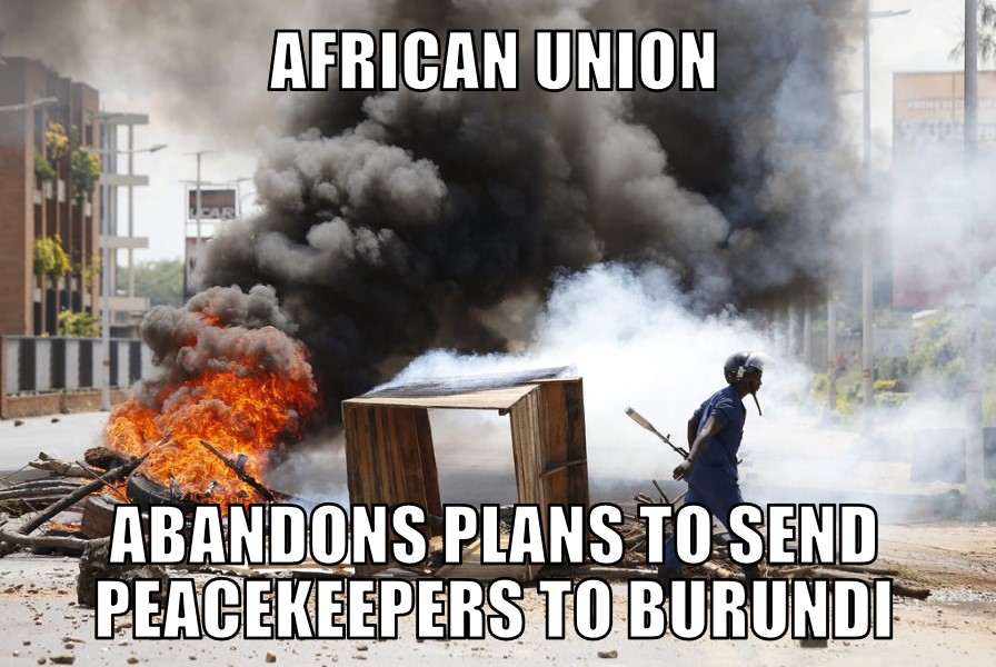 A.U. abandons Burundi peacekeeper plan