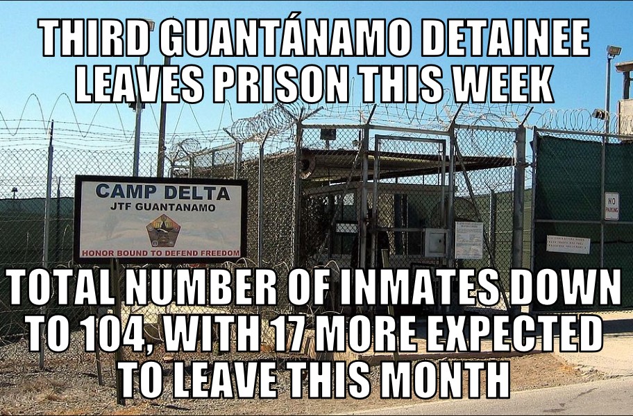 Guantánamo inmates down to 104