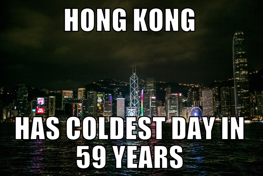 Hong Kong cold day
