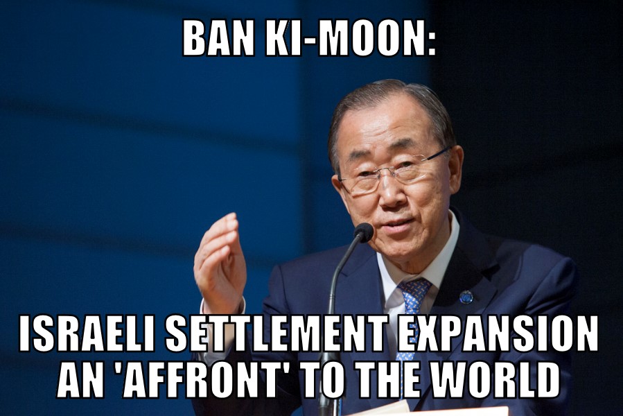 Ban: Israel settlement expansion ‘affront’ to world