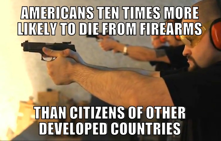 Americans more likely to die from firearms