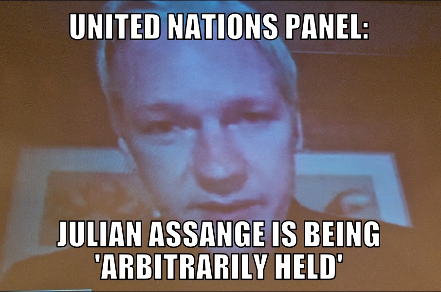 Julian Assange being ‘arbitrarily held’