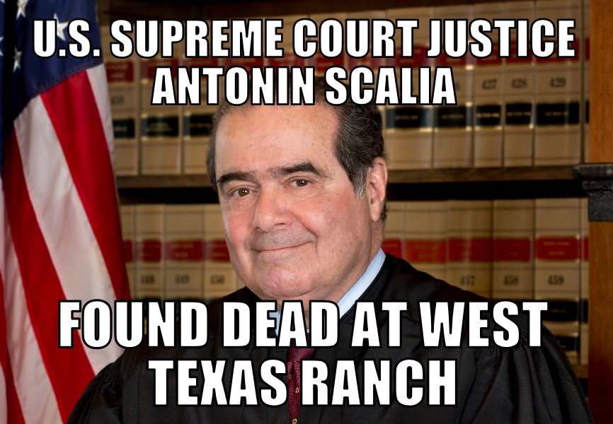 Antonin Scalia dies