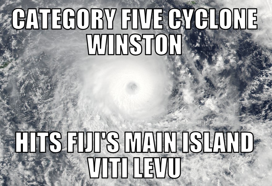 Cyclone Winston hits Fiji