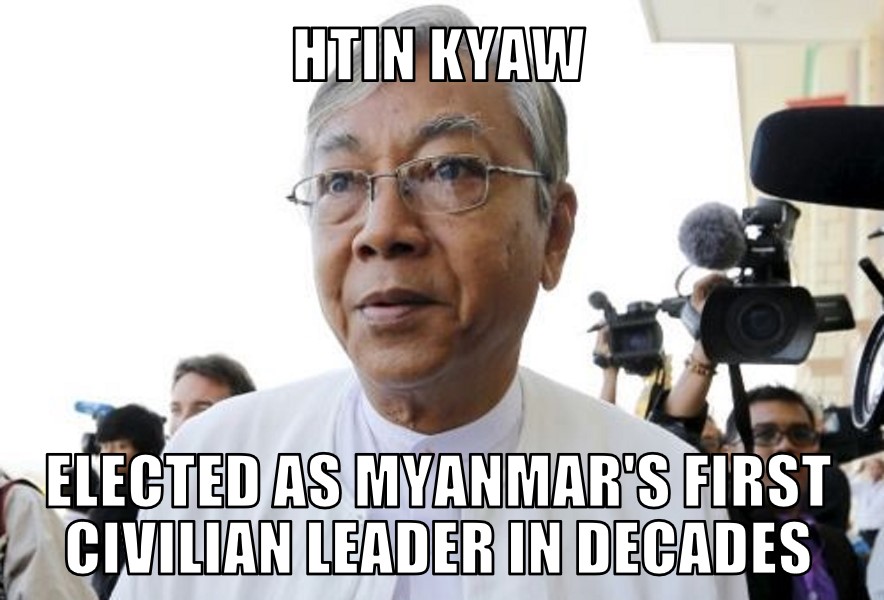 Myanmar Elects Htin Kyaw