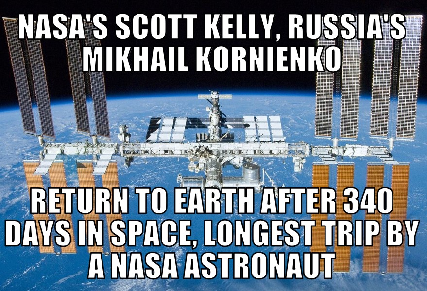 NASA’s Scott Kelly Returns to Earth
