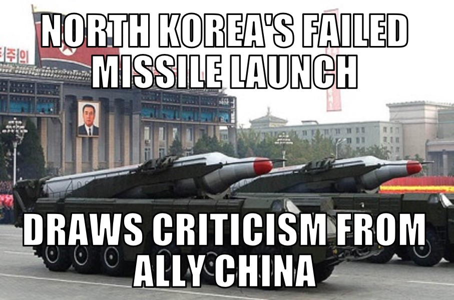 North Korea failed missile launch