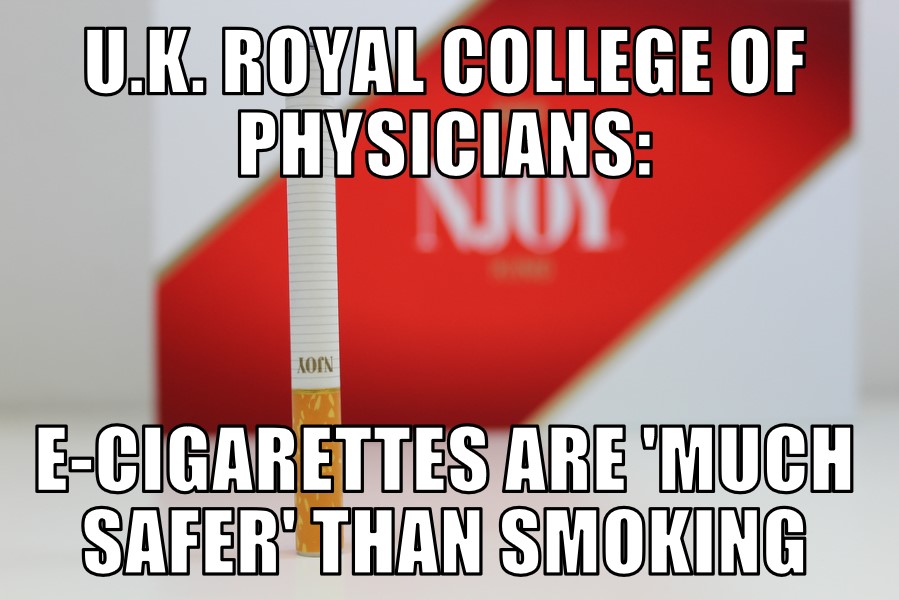 E-cigs safer than cigarettes