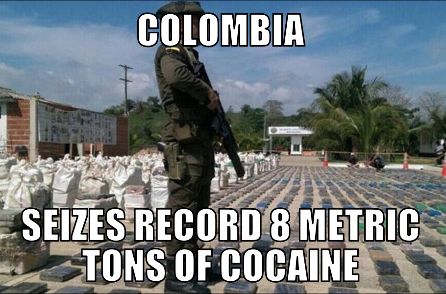 Colombia record cocaine seizure