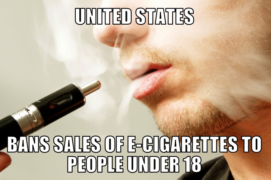 U.S. Bans E-Cigs for Minors