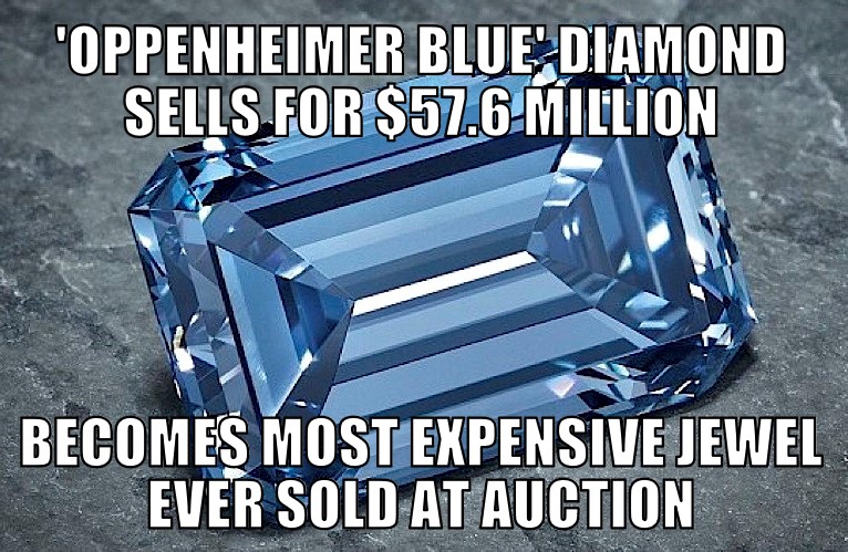 Oppenheimer Blue sells at record auction