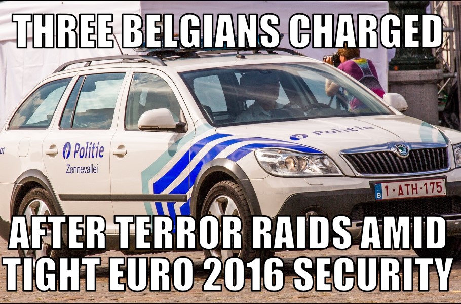 Three Belgians charged after terror raids
