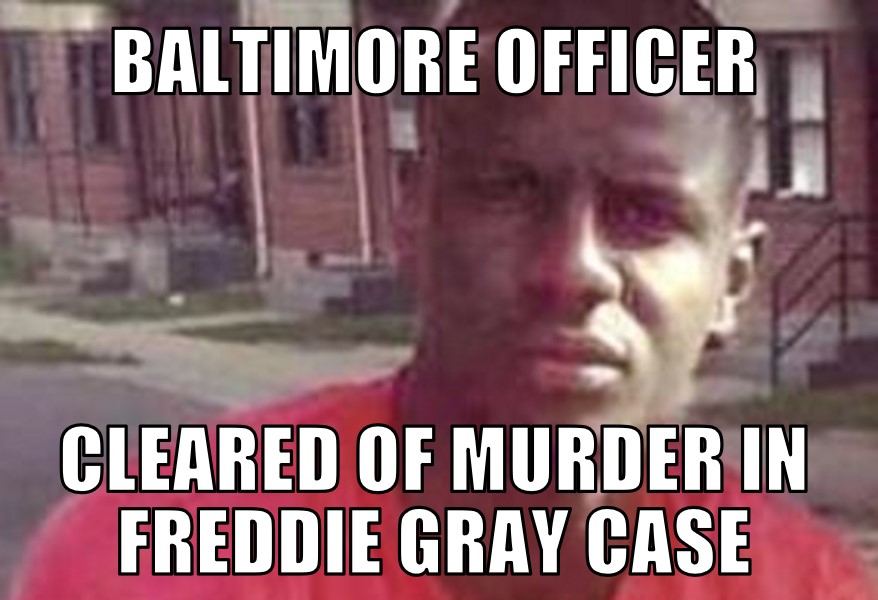 Baltimore officer cleared of Freddie Gray murder