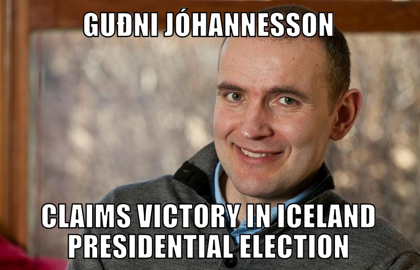 Johannesson claims Iceland presidential election