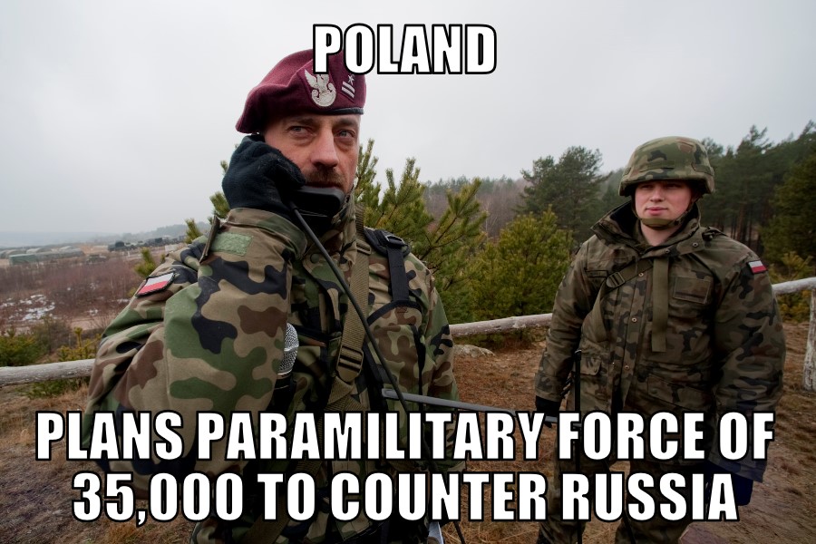 Poland plans paramilitary force of 35,000