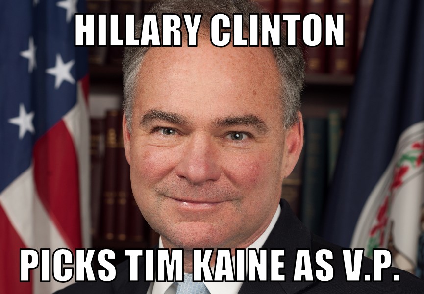Hillary Clinton picks Tim Kaine