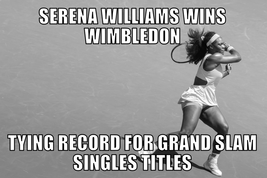 Serena Williams Wins Wimbledon, Tying Grand Slam Record