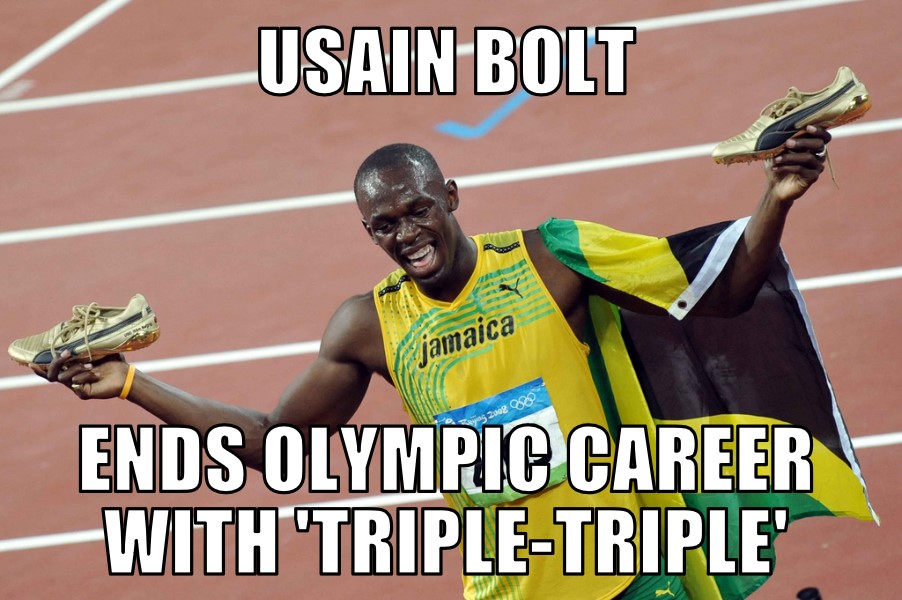 Usain Bolt triple-triple