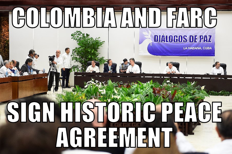 Colombia and Farc sign peace agreement