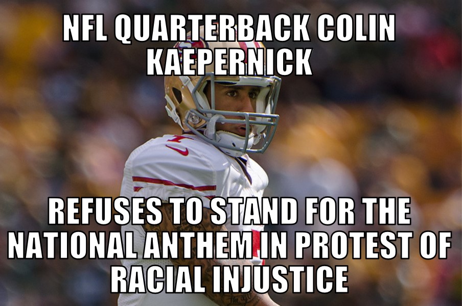Kaepernick refuses to stand for anthem