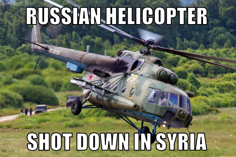 Russian helicopter shot down