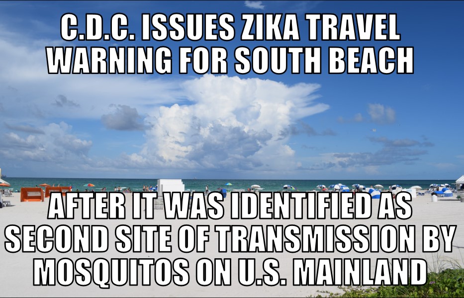South Beach Zika travel warning