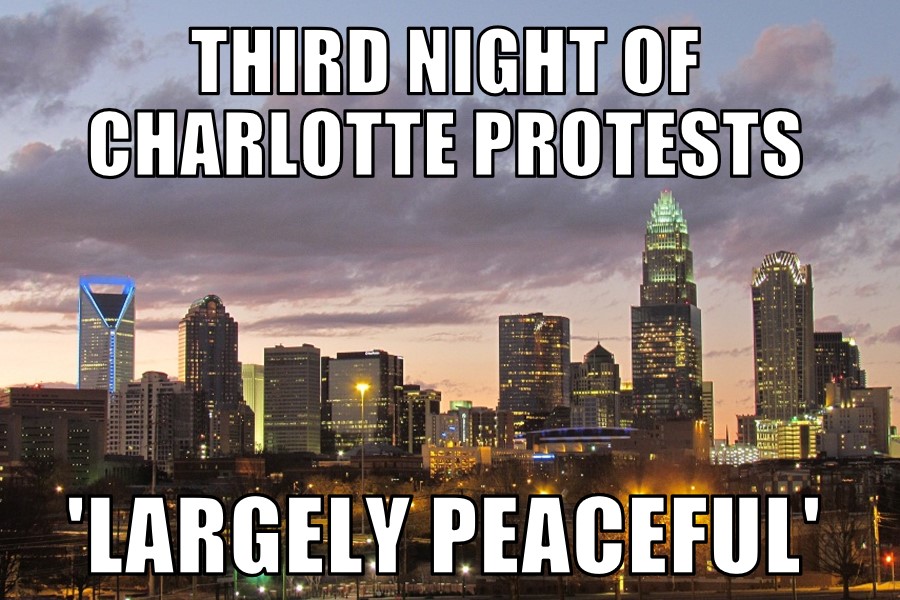 Third night of Charlotte protests