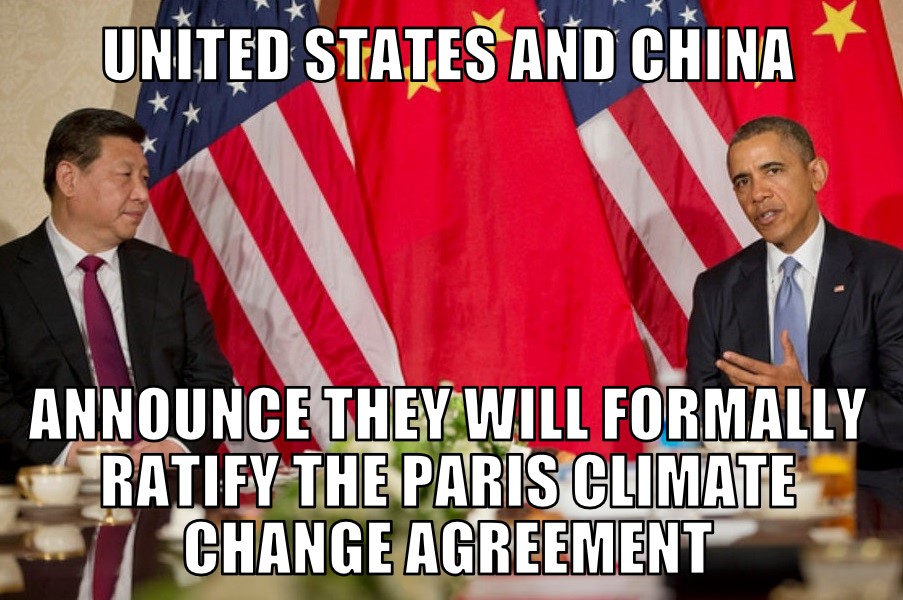 U.S. and China agree to ratify Paris climate agreement