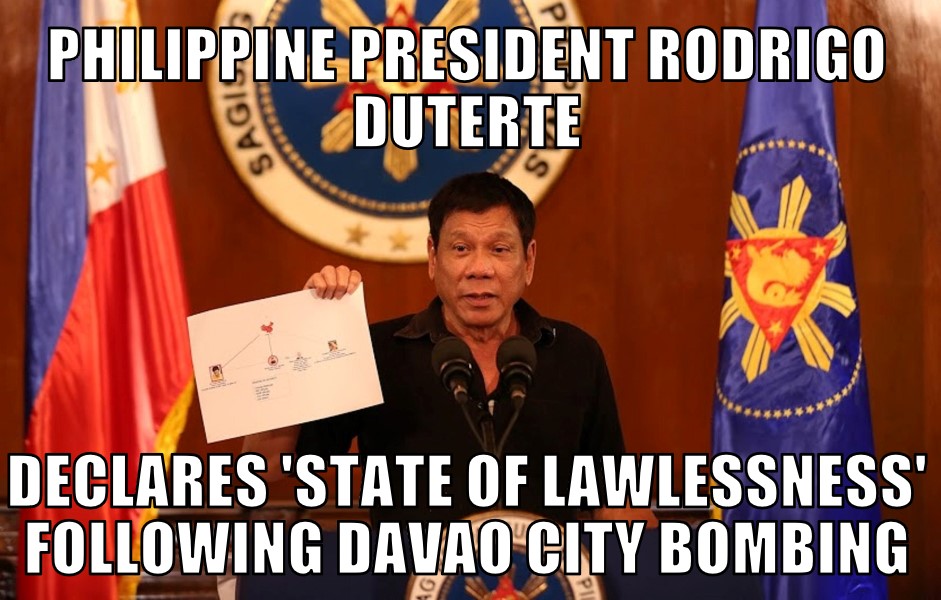 Philippine president declares ‘state of lawlessness’