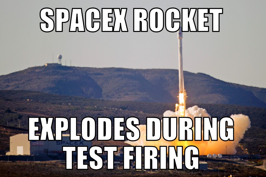 SpaceX rocket explodes