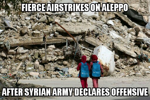 Airstrikes pound Aleppo