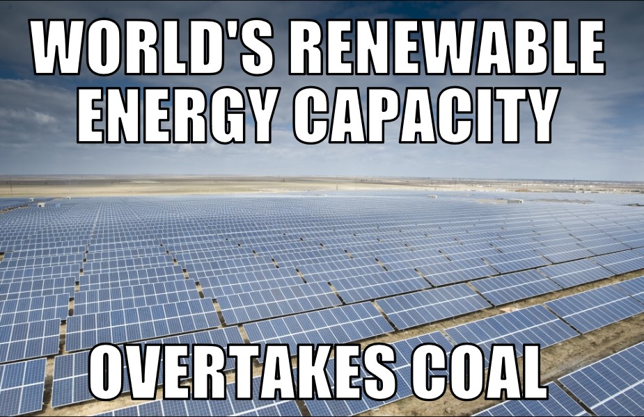 Renewable energy overtakes coal