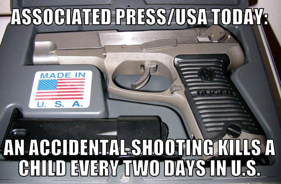 Accidental shooting kills a child every two days