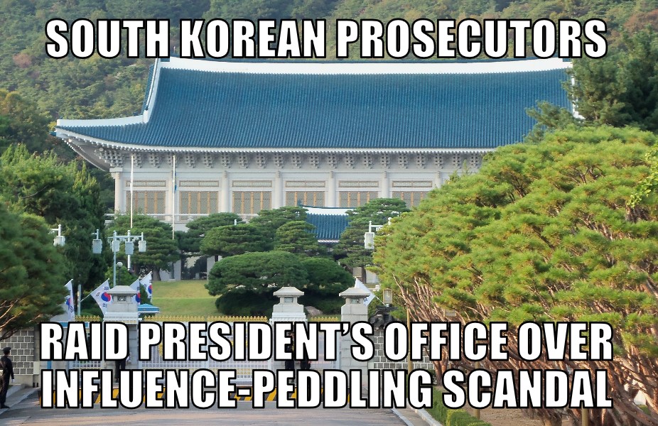 South Korean prosecutors raid president’s office