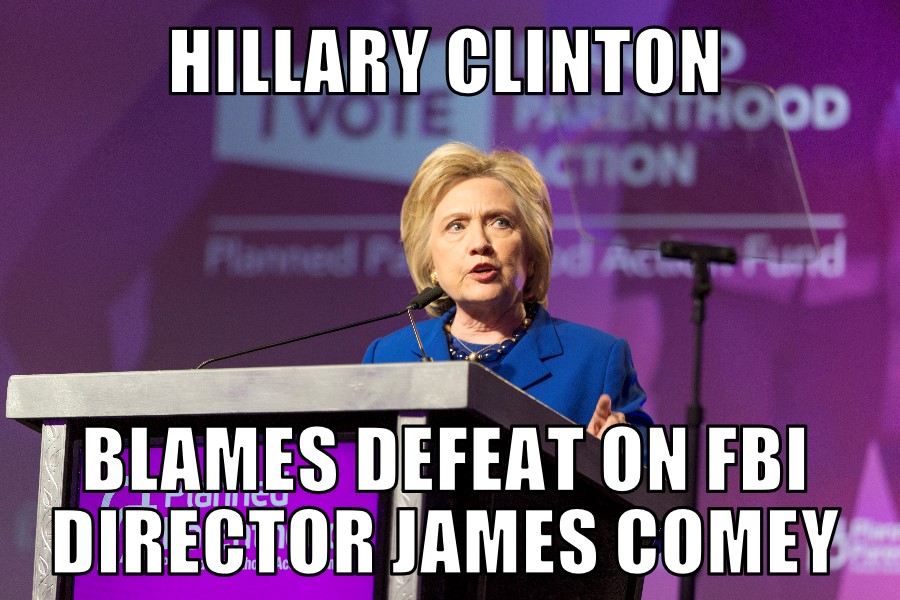 Hillary blames defeat on FBI director