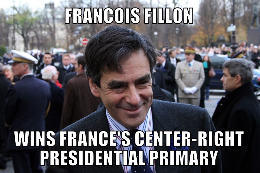 Fillon wins France center-right primary