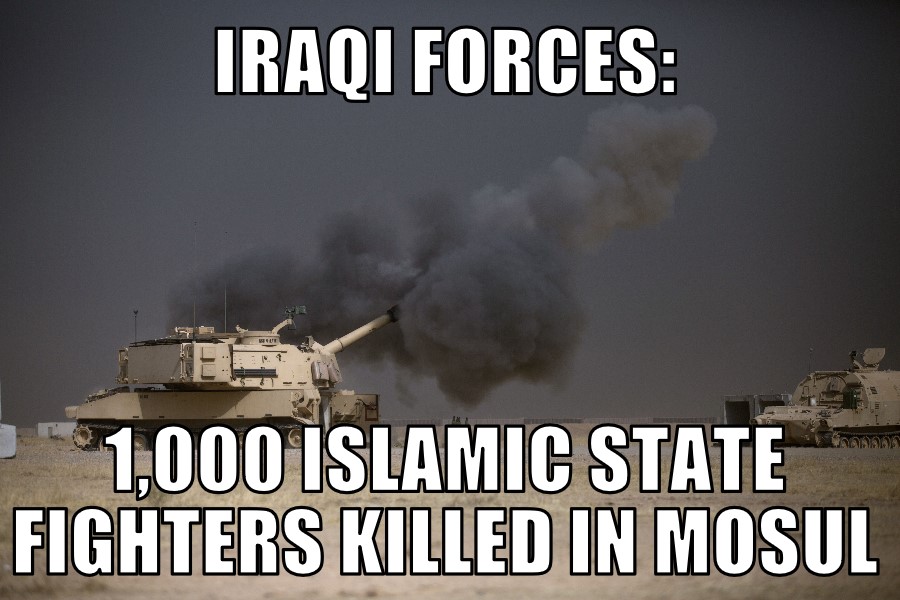 1,000 Islamic State killed in Mosul
