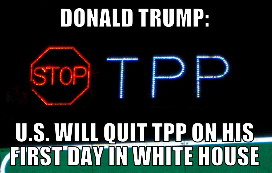 Trump: U.S. will quit TPP