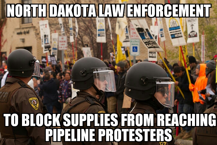 North Dakota to block pipeline protest supplies
