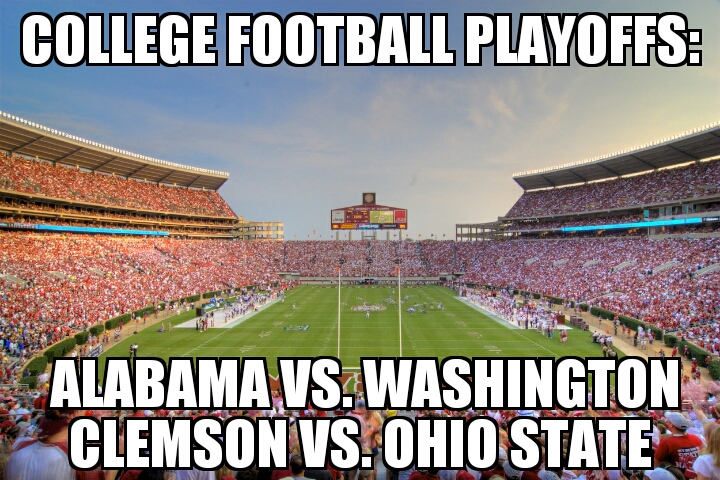 College football playoff pairings